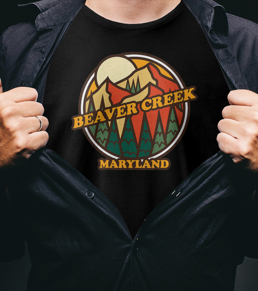 Beaver Creek Maryland Mountain Vintage Retro T-Shirt