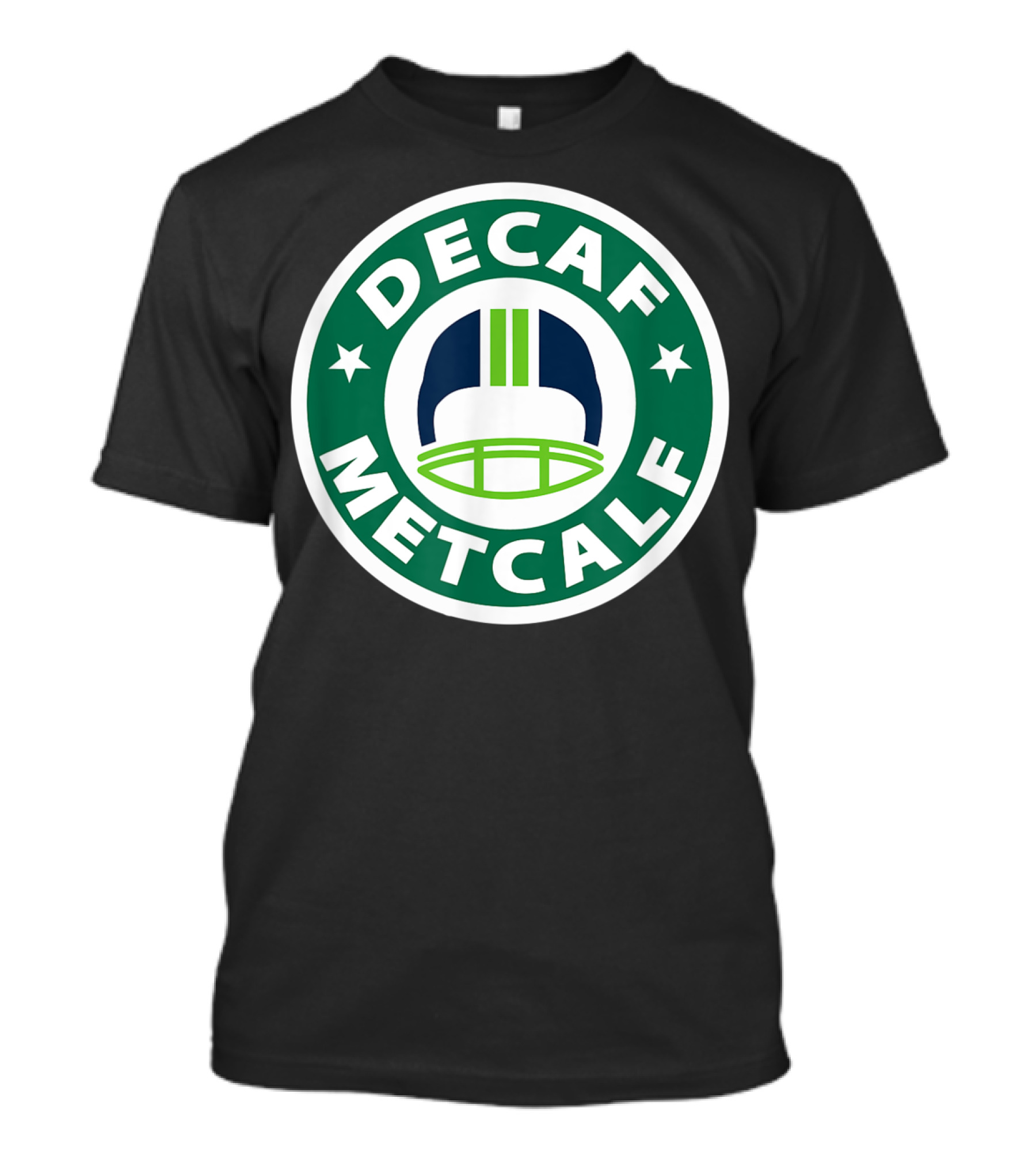 Decaf Metcalf Seahawks Helmet T-Shirt