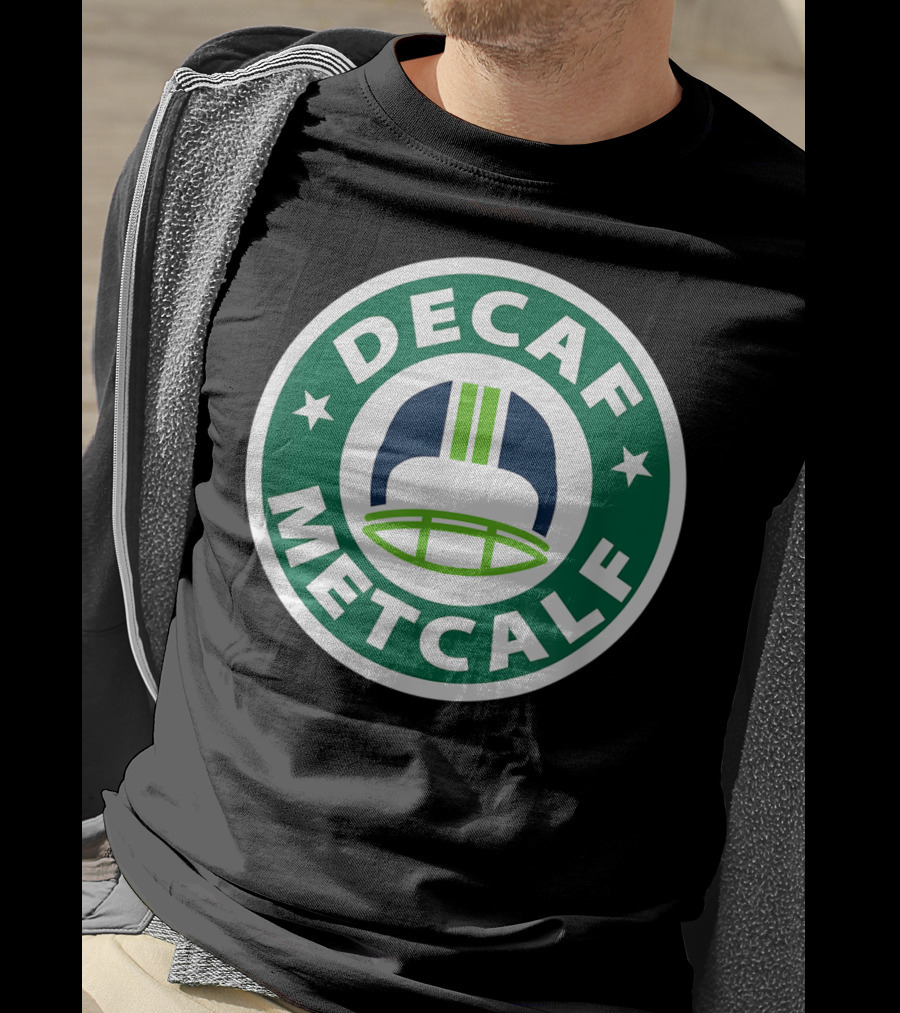 Decaf Metcalf Seahawks Helmet T-Shirt