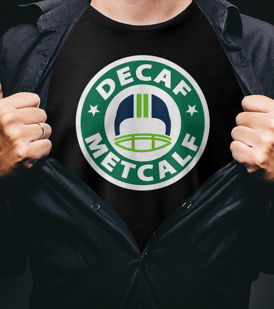 Decaf Metcalf Seahawks Helmet T-Shirt