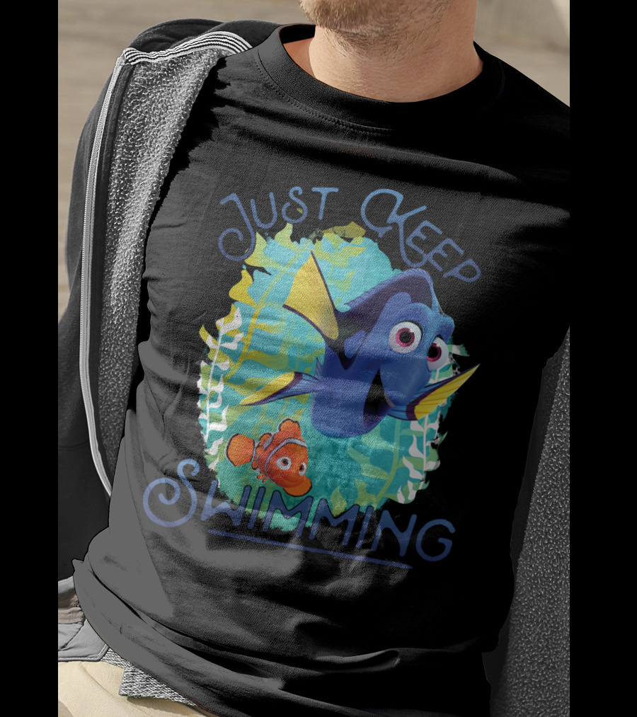 Disney Pixar Finding Dory Just Keep Swimming Dory And Nemo Ocean Adventure T-Shirt