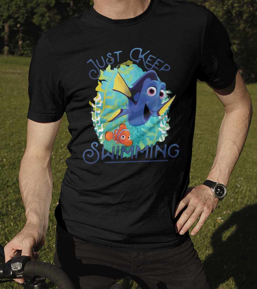 Disney Pixar Finding Dory Just Keep Swimming Dory And Nemo Ocean Adventure T-Shirt