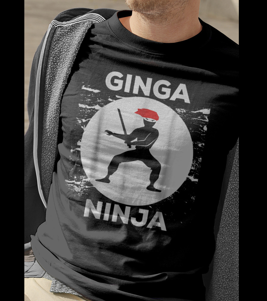Ginga Ninja Funny Redhead Ninja Humor Circle T-Shirt
