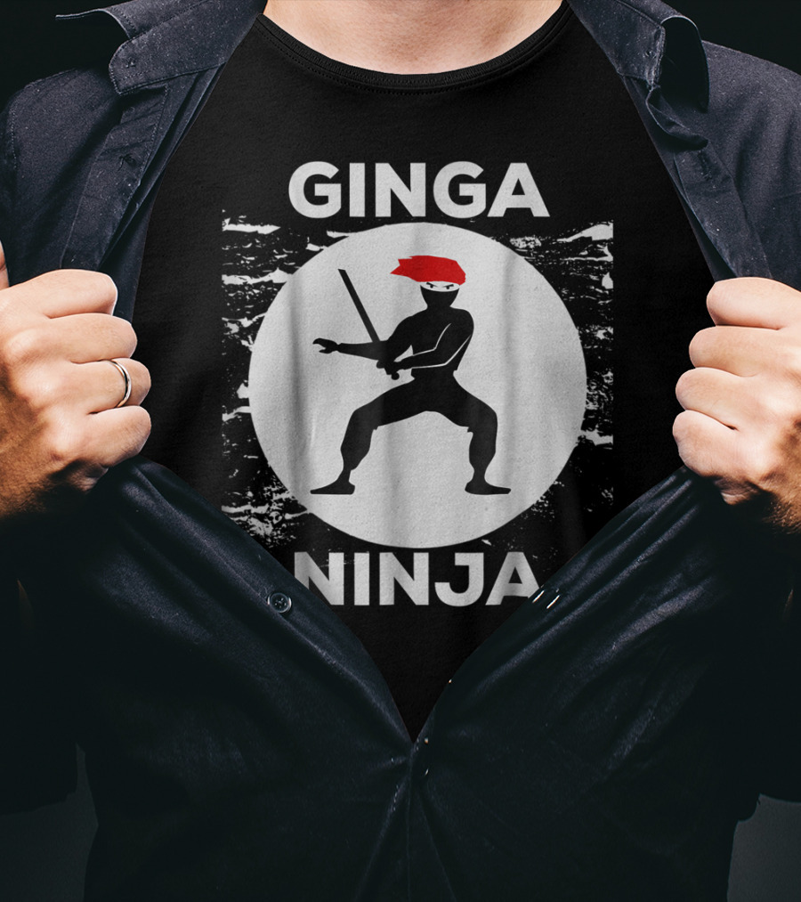 Ginga Ninja Funny Redhead Ninja Humor Circle T-Shirt