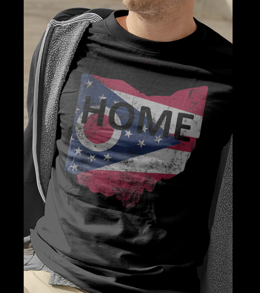 HOME Ohio State Flag Shape T-Shirt