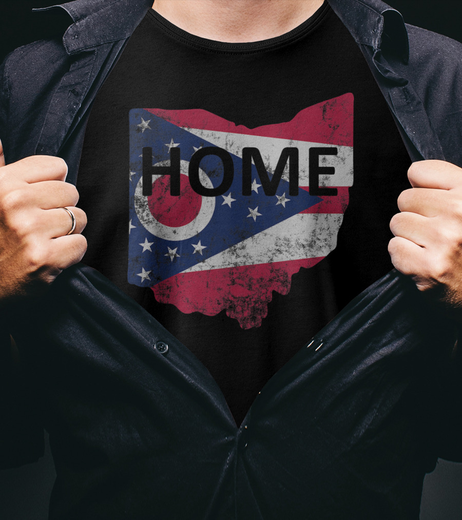 HOME Ohio State Flag Shape T-Shirt