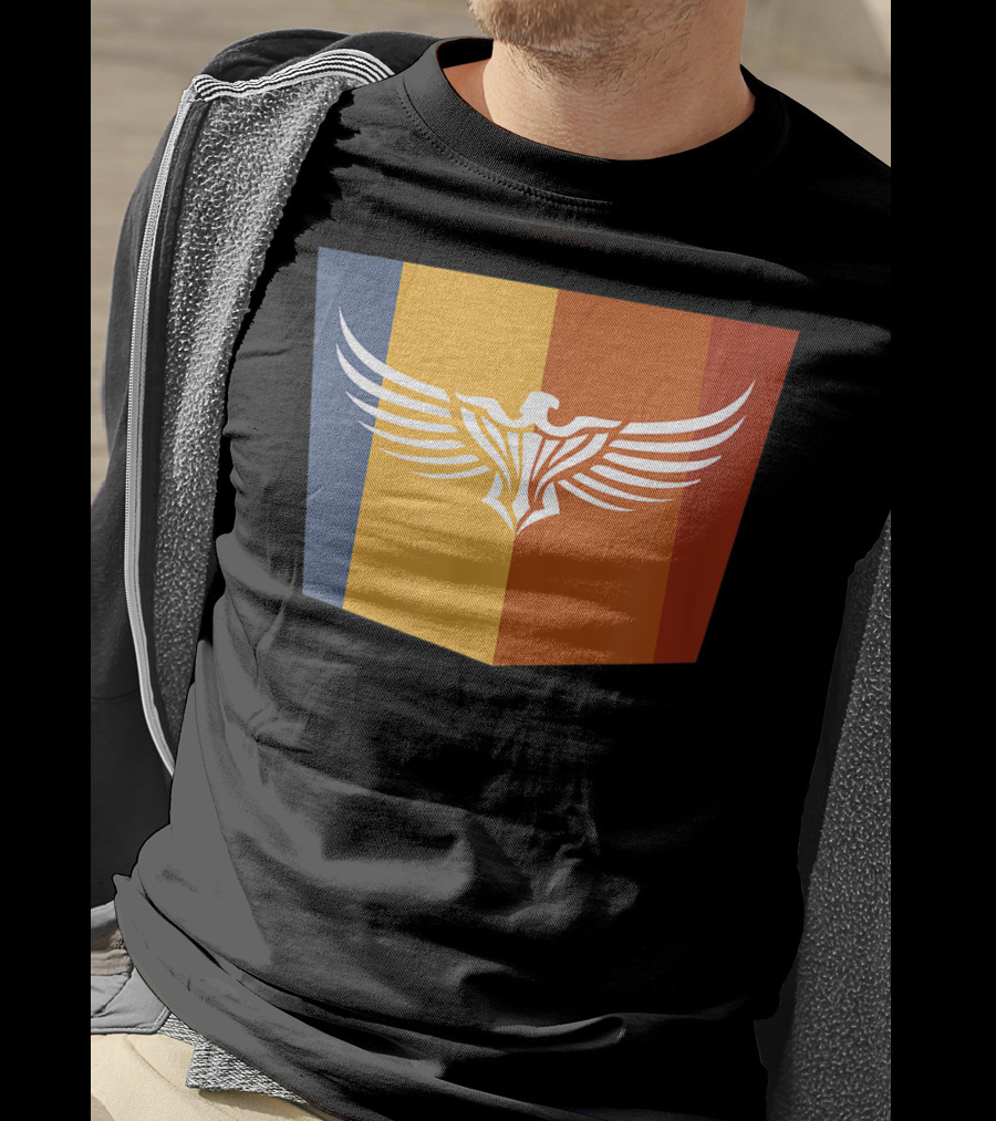 Falcon Great Eagle Winged Emblem With Tricolor Shield T-Shirt