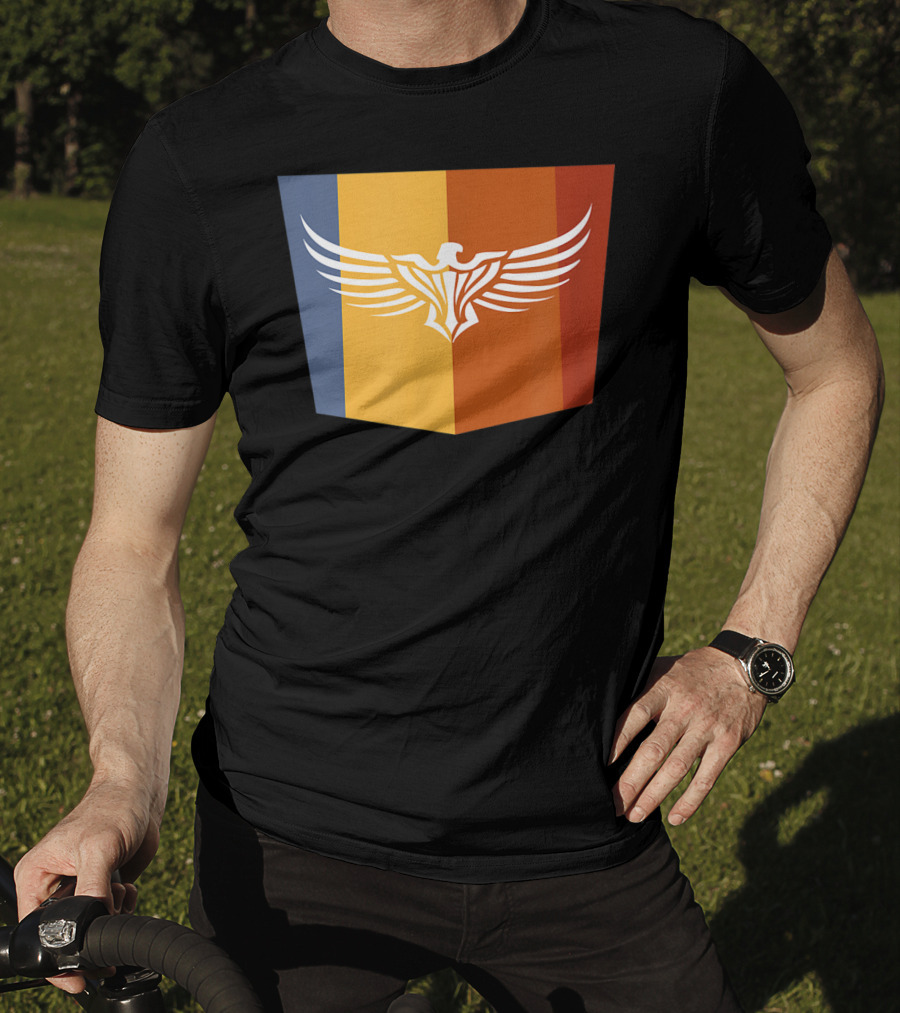 Falcon Great Eagle Winged Emblem With Tricolor Shield T-Shirt