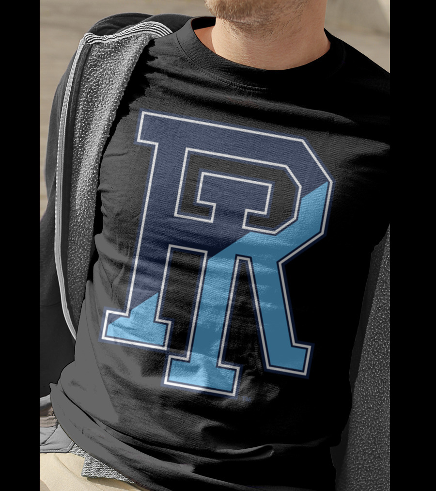 Rhode Island Rams Women's College NCAA Blue And Navy Logo PPRHI01 T-Shirt