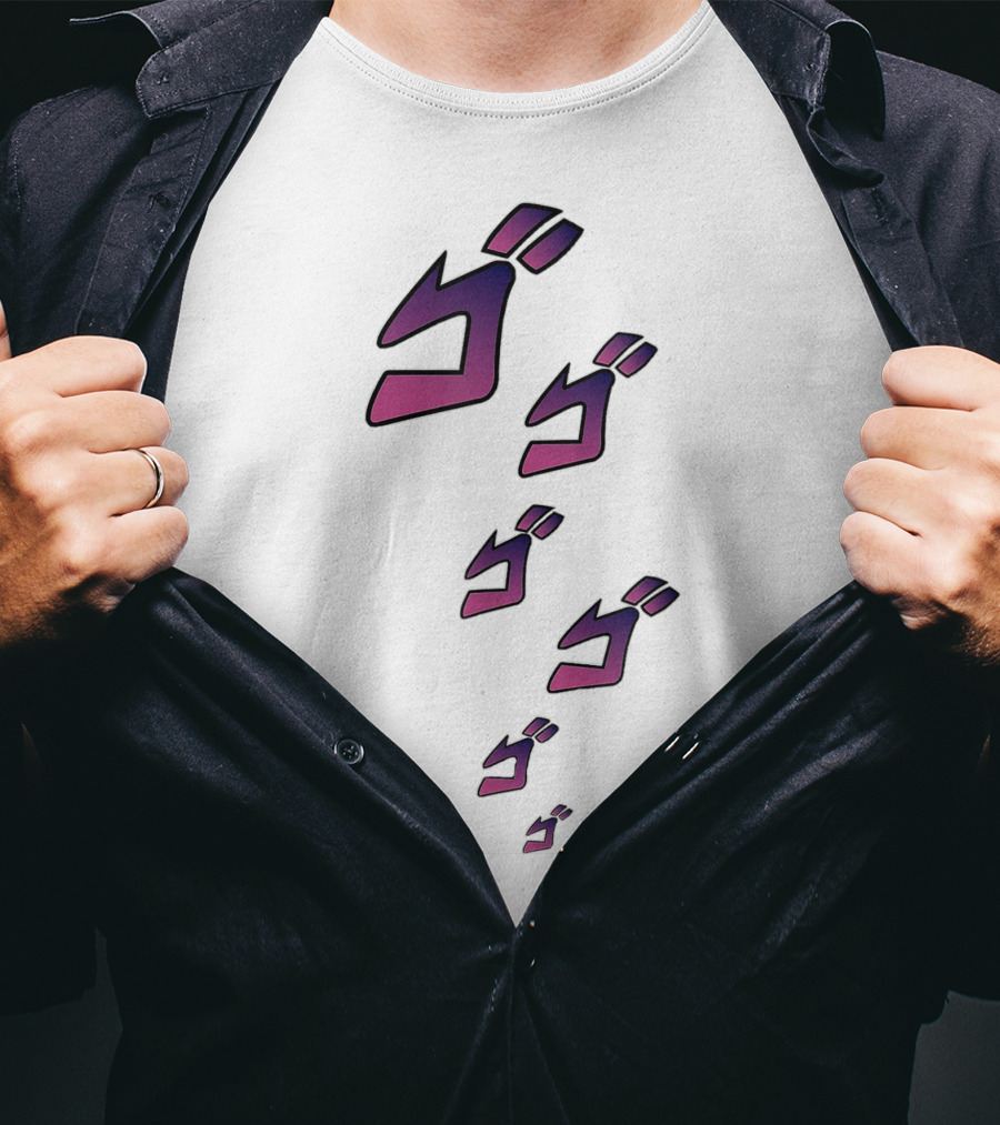 Jojos'ss Classic Adventures's Arts Bizarres's Iconic Katakana Action Symbols T-Shirt