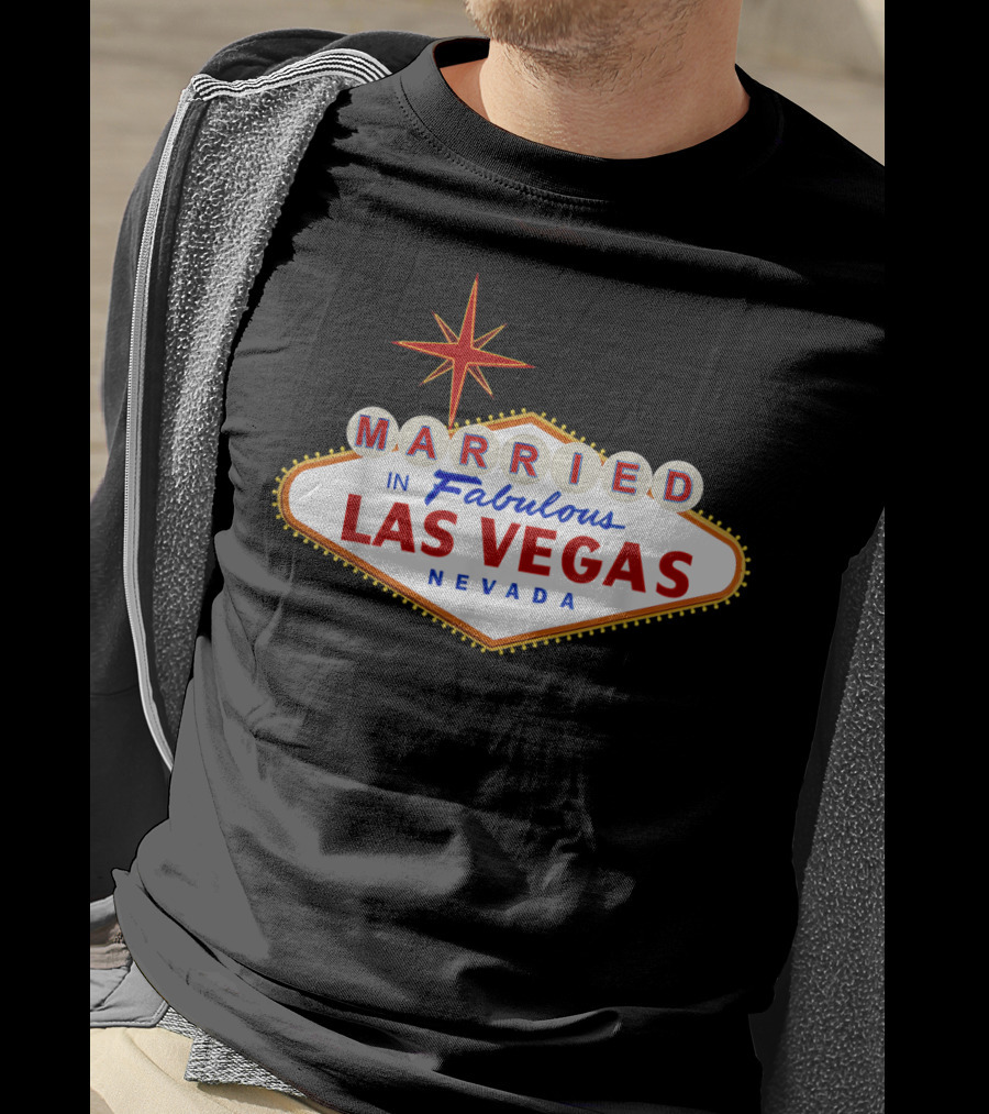 Married In Fabulous Las Vegas Nevada Classic Sign T-Shirt