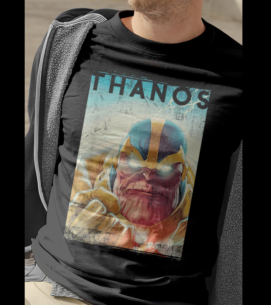 Marvel Thanos Vintage Iconic Character Close-Up T-Shirt