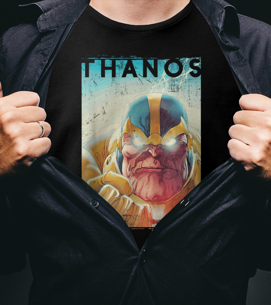 Marvel Thanos Vintage Iconic Character Close-Up T-Shirt