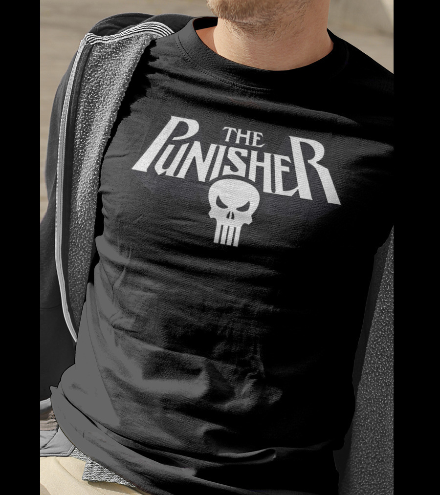 Marvel The Punisher Skull Logo Classic Clean T-Shirt