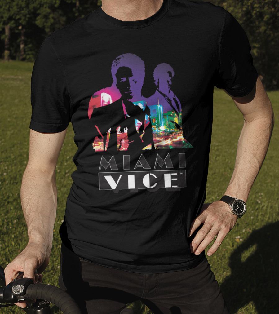 Miami Vice Classic Neon Cityscape T-Shirt