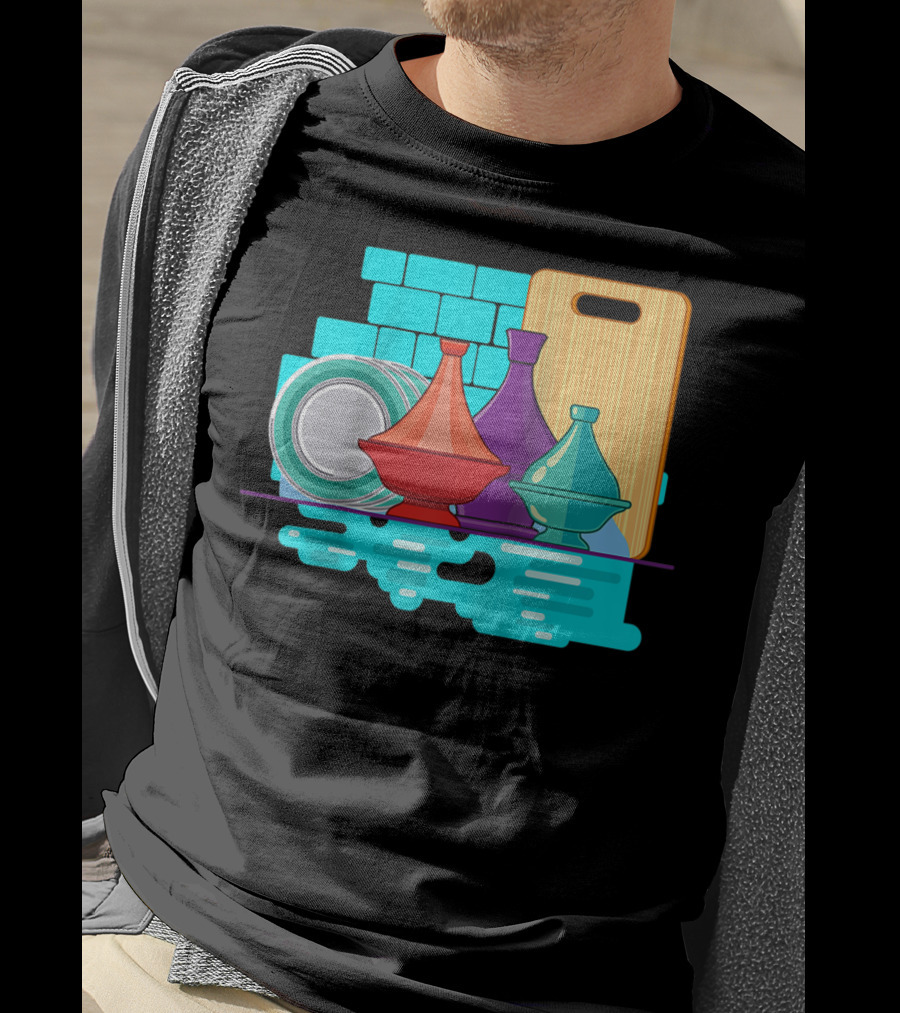 Moroccan Classic Tagine Vibrant Tajine Display Morocco T-Shirt