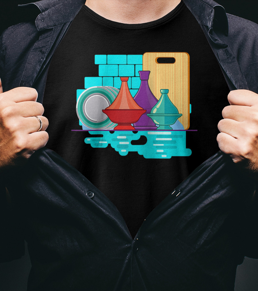 Moroccan Classic Tagine Vibrant Tajine Display Morocco T-Shirt