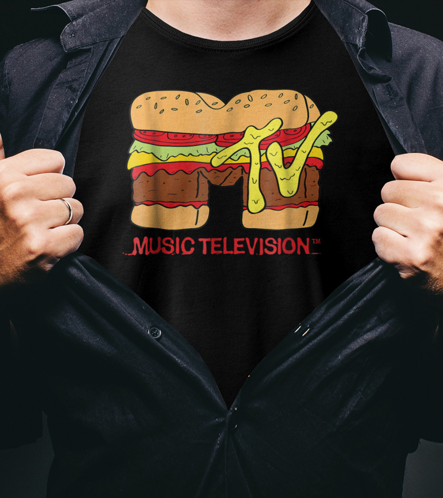 MTV Classic Hamburger Music Television T-Shirt
