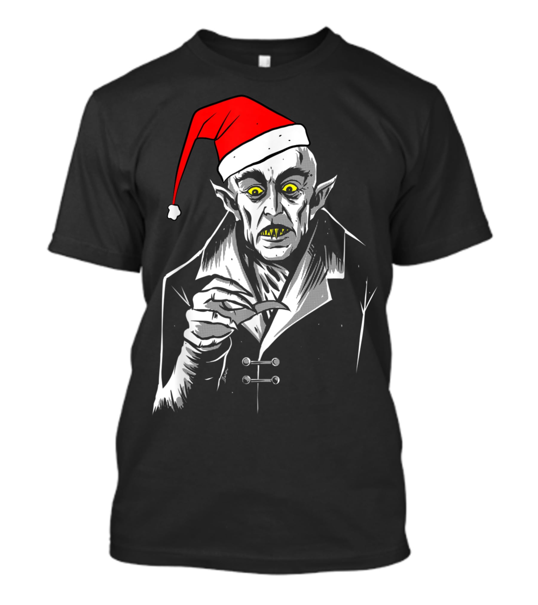 Nosferatu Vampire Santa Christmas Clause T-Shirt
