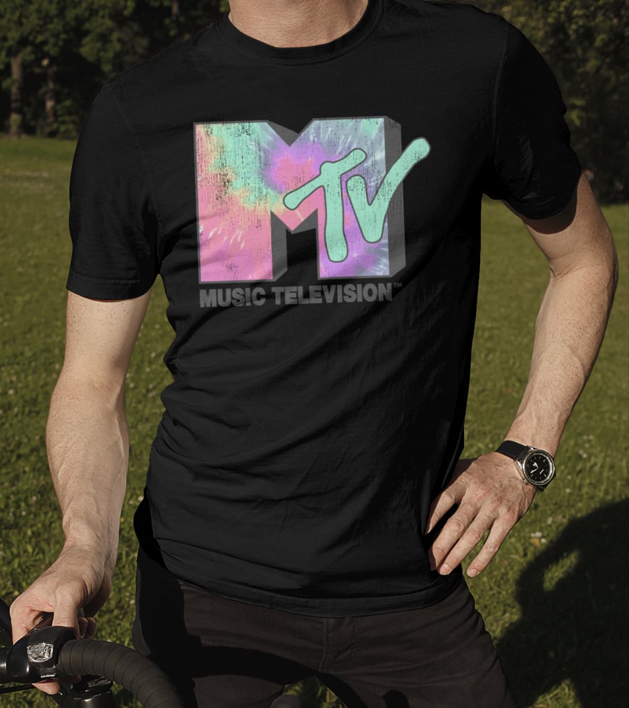 MTV Music Television Neon Tie Dye T-Shirt