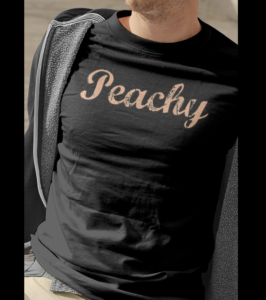 Peachy Vintage Weathered 70's Retro Look T-Shirt