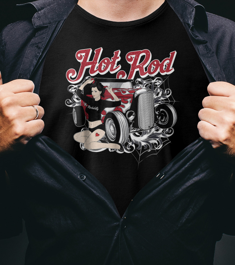 Hot Rod Rockabilly 1950s Pinup Hotrod T-Shirt