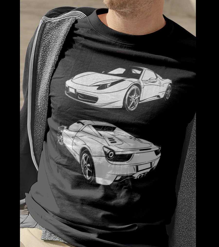 Italian Classic Car Super Cars Ferrari Street Drag T-Shirt
