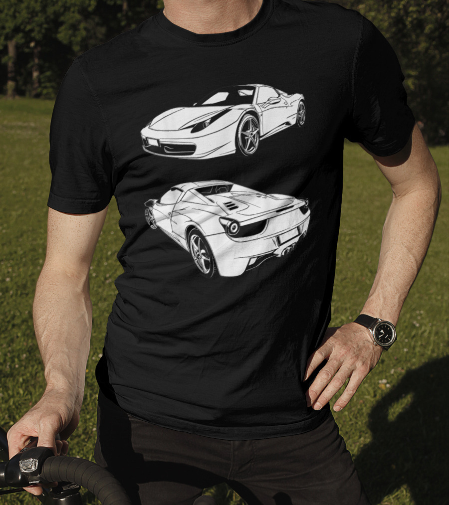 Italian Classic Car Super Cars Ferrari Street Drag T-Shirt