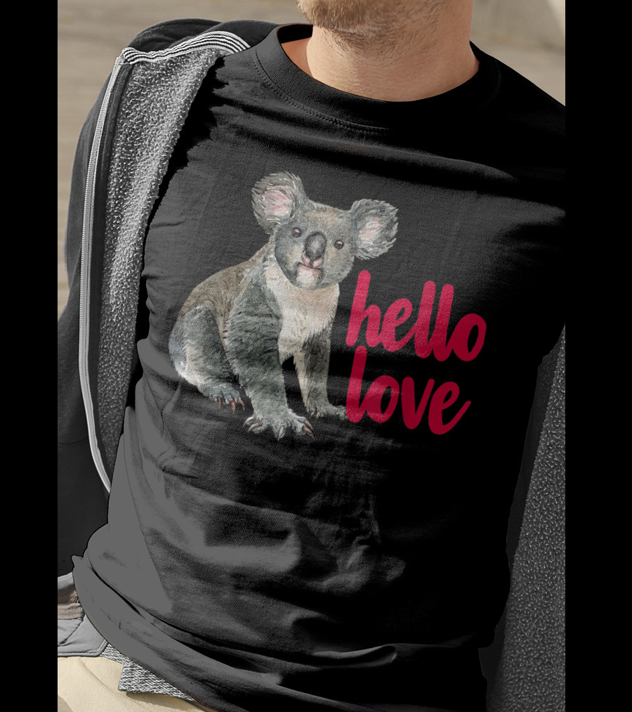 Hello Love Koala Bear For Animal Lover T-Shirt