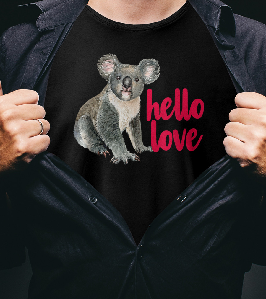 Hello Love Koala Bear For Animal Lover T-Shirt