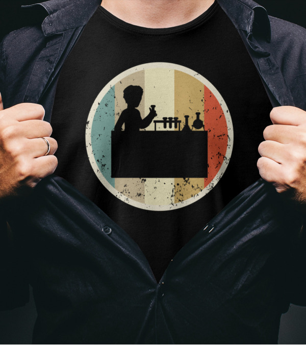 Laboratory Chemist Technician Science Retro T-Shirt