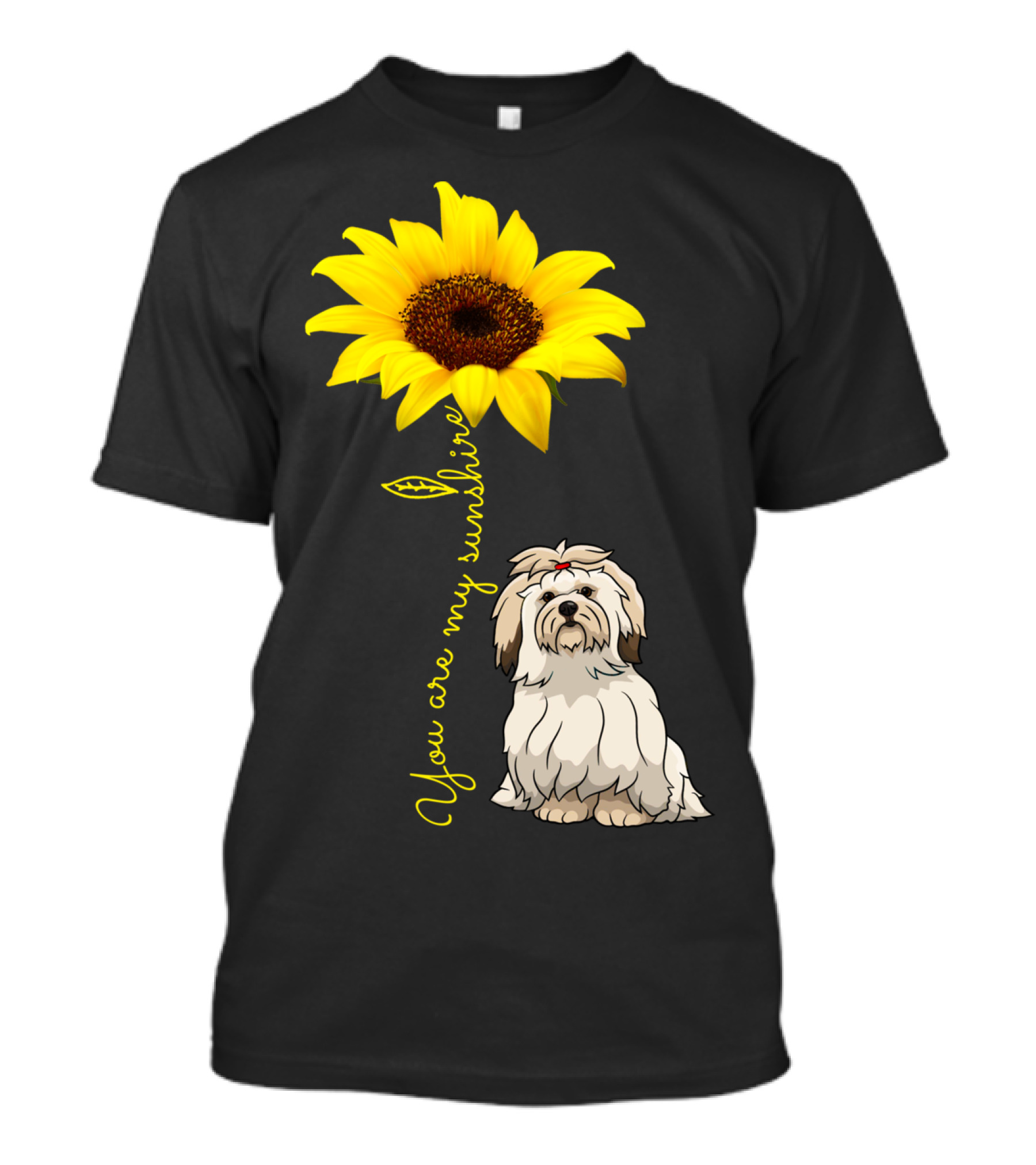 Lhasa Apso Mom You Are My Sunshine Sunflower T-Shirt