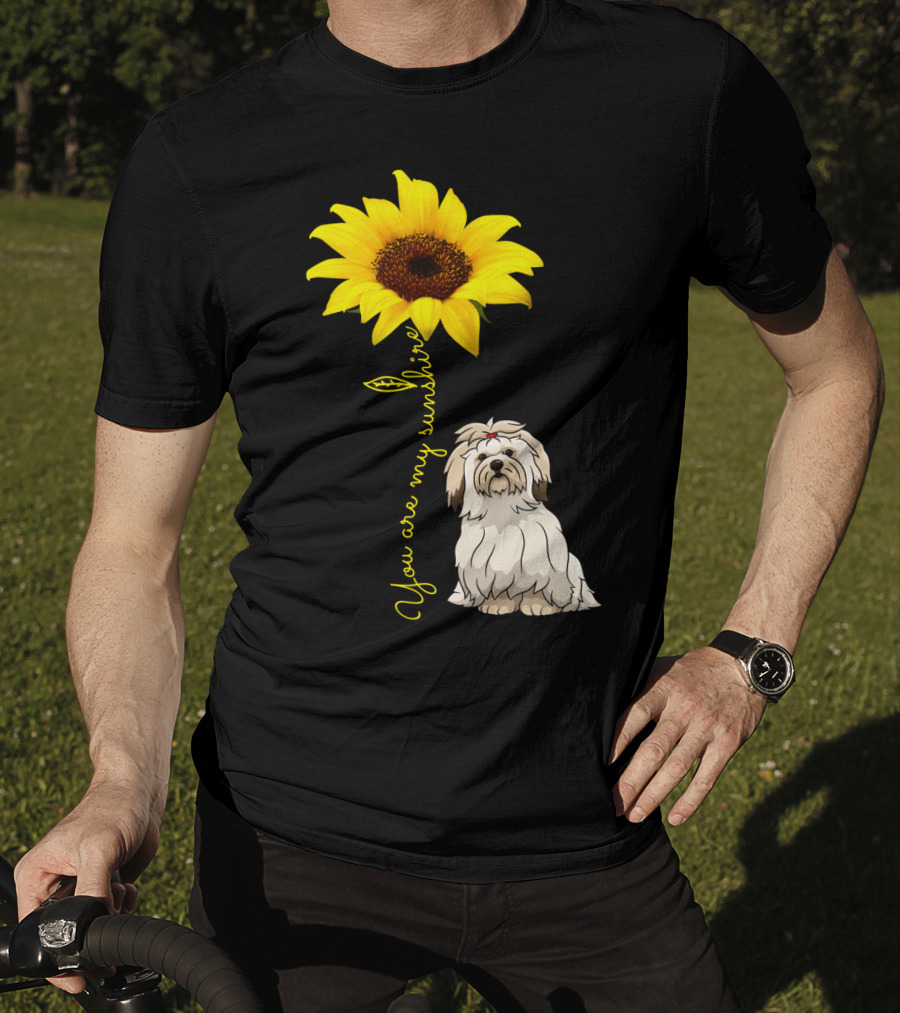 Lhasa Apso Mom You Are My Sunshine Sunflower T-Shirt