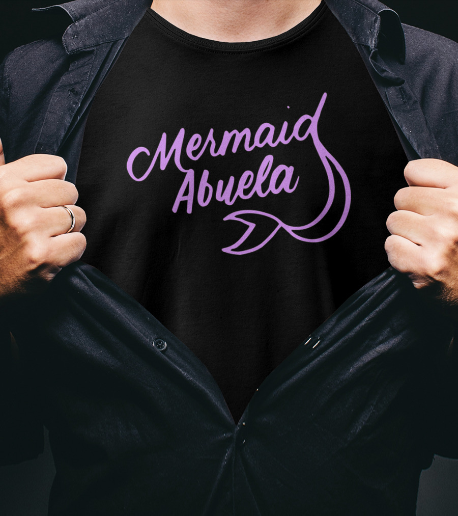 Mermaid Abuela Mermaids Theme Birthday Party XI Lilac Tail T-Shirt