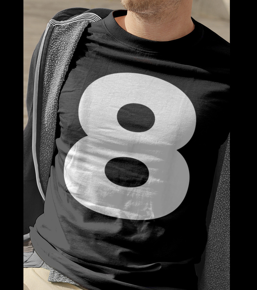 Number 8 Jersey Style Sport Team Fan Group T-Shirt