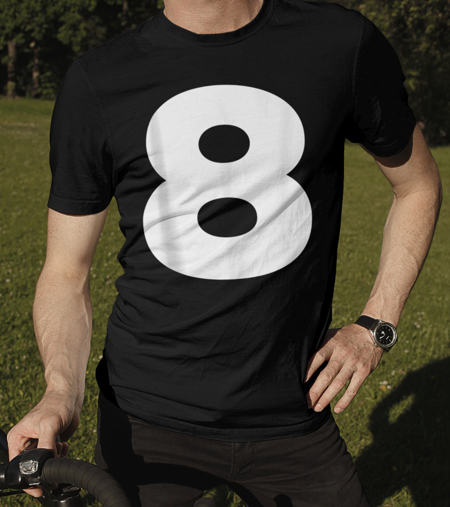Number 8 Jersey Style Sport Team Fan Group T-Shirt