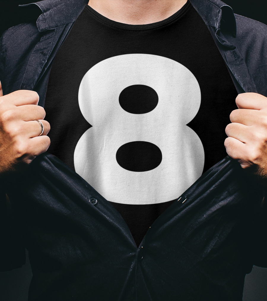 Number 8 Jersey Style Sport Team Fan Group T-Shirt