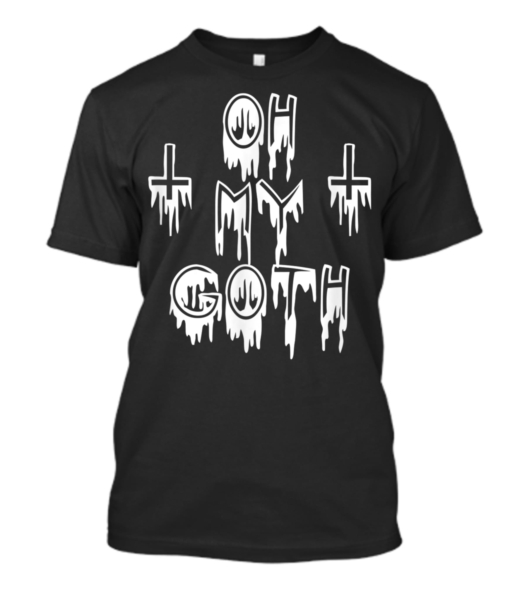 Oh My Goth Gothic Emo Pastel Goth Dripping Crosses T-Shirt