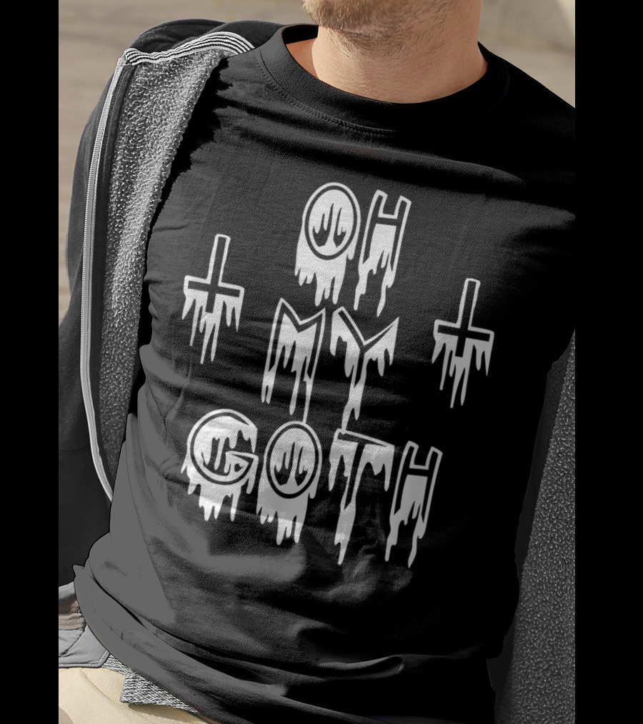 Oh My Goth Gothic Emo Pastel Goth Dripping Crosses T-Shirt
