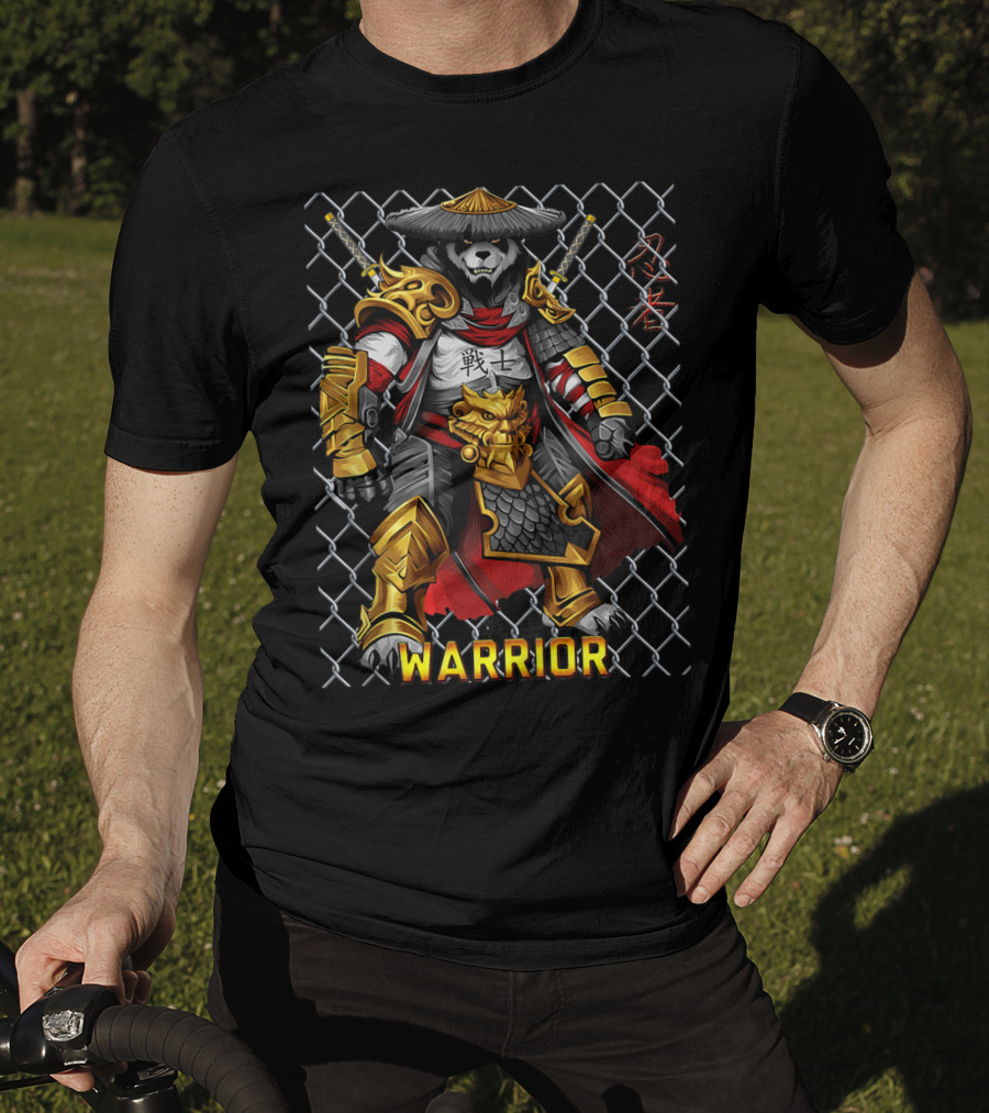 Warrior Panda Samurai Cage Fight Armor T-Shirt