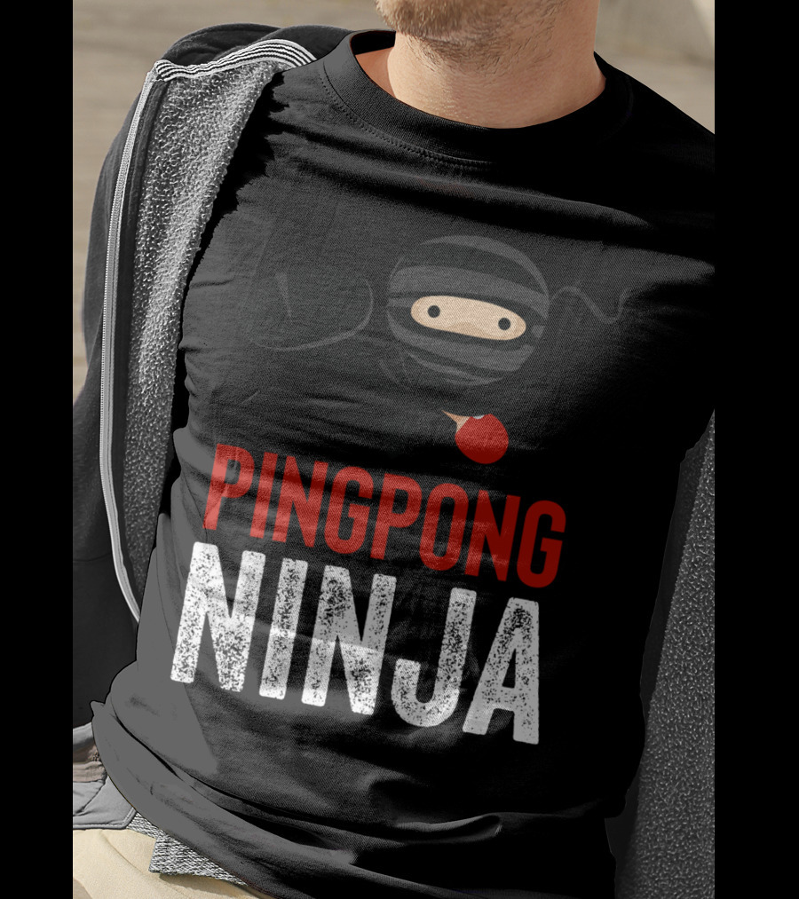 Ping Pong Ninja Table Tennis Stealth Master Player T-Shirt