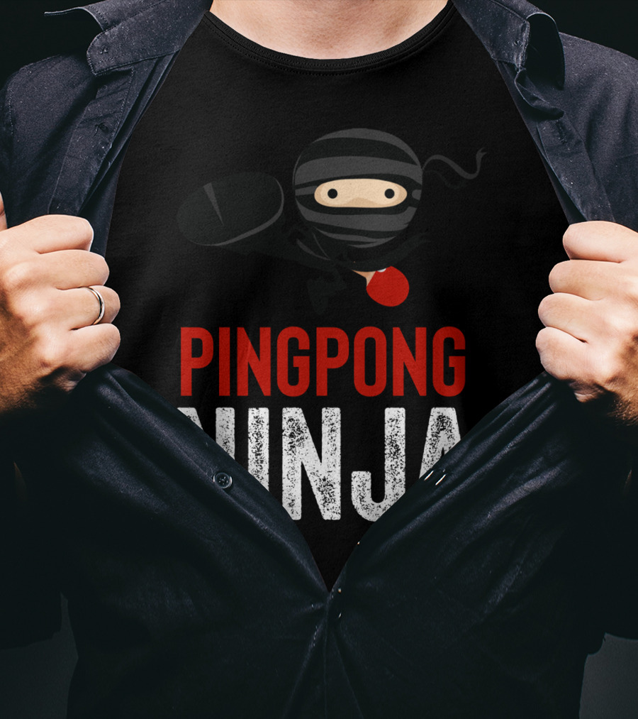 Ping Pong Ninja Table Tennis Stealth Master Player T-Shirt