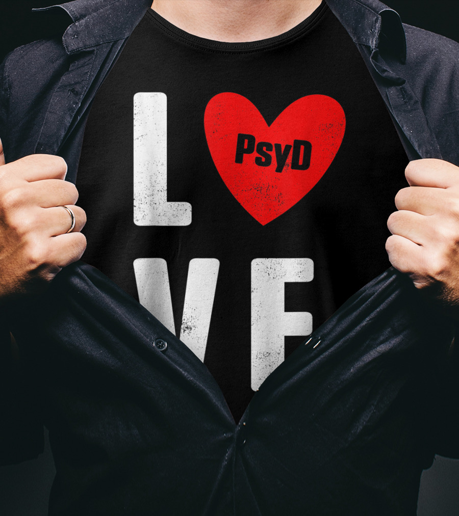 Psyd Love Doctorate Psychology Heart T-Shirt