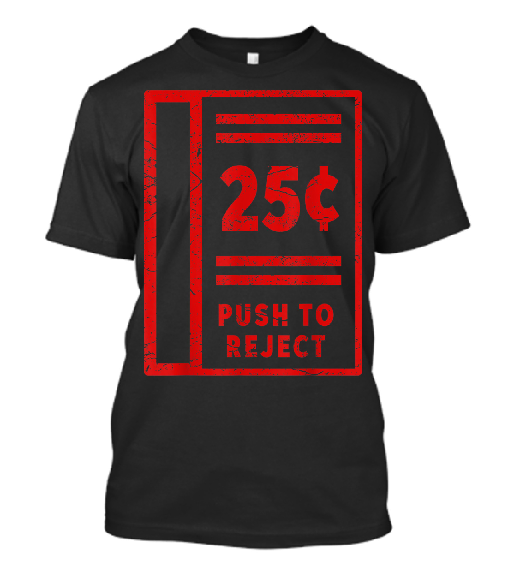Retro Gamer Classic Arcade 25 Cent Push To Reject Coinop T-Shirt
