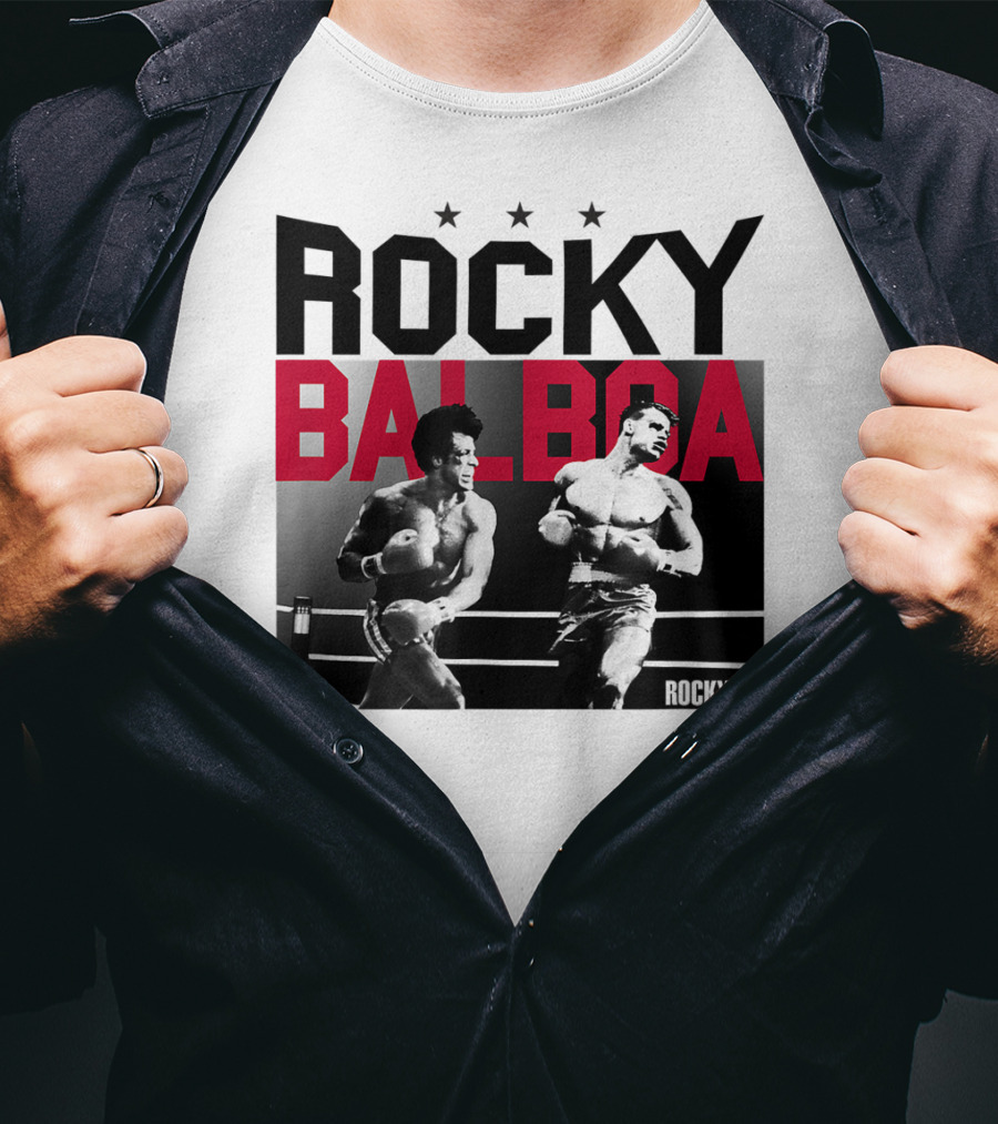 Rocky Balboa And Ivan Drago Fight Scene From Rocky IV Classic Look 30181 T-Shirt