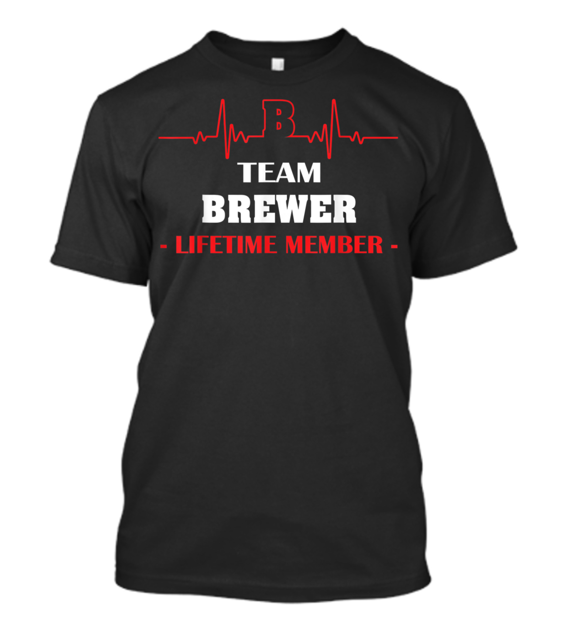 Team Brewer Lifetime Member Blood B EKG T-Shirt