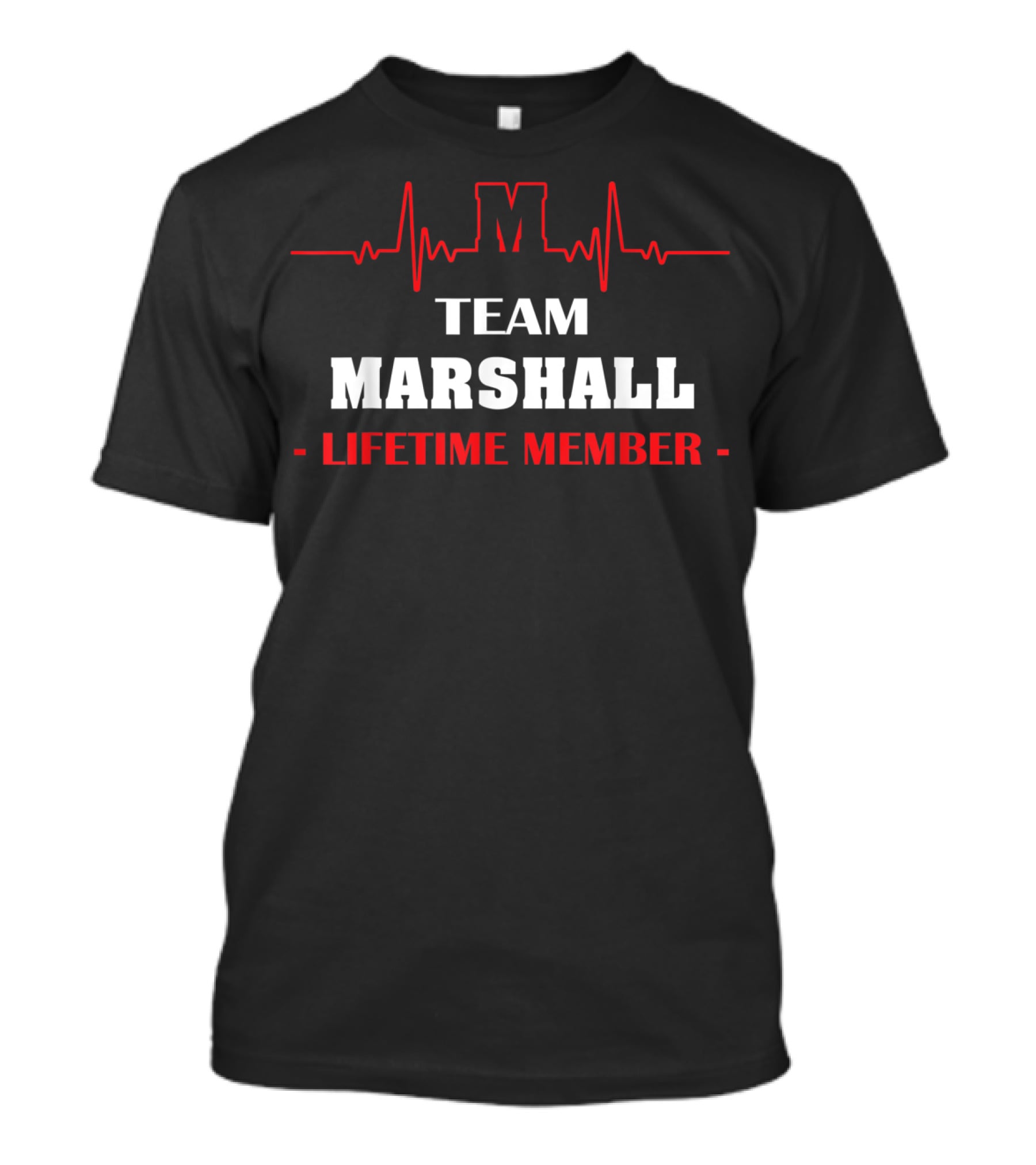 Team Marshall Lifetime Member Heartbeat T-Shirt