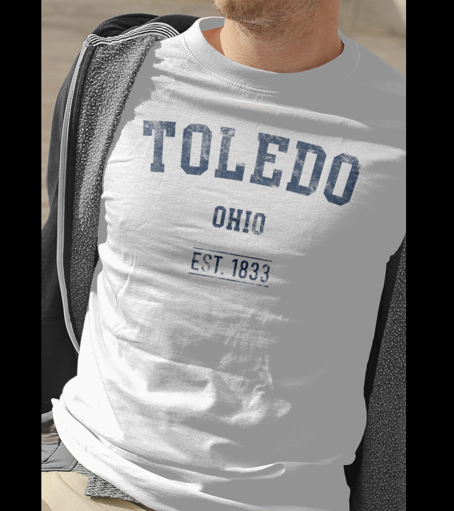 Toledo Ohio Est. 1833 Distressed Text Sport T-Shirt