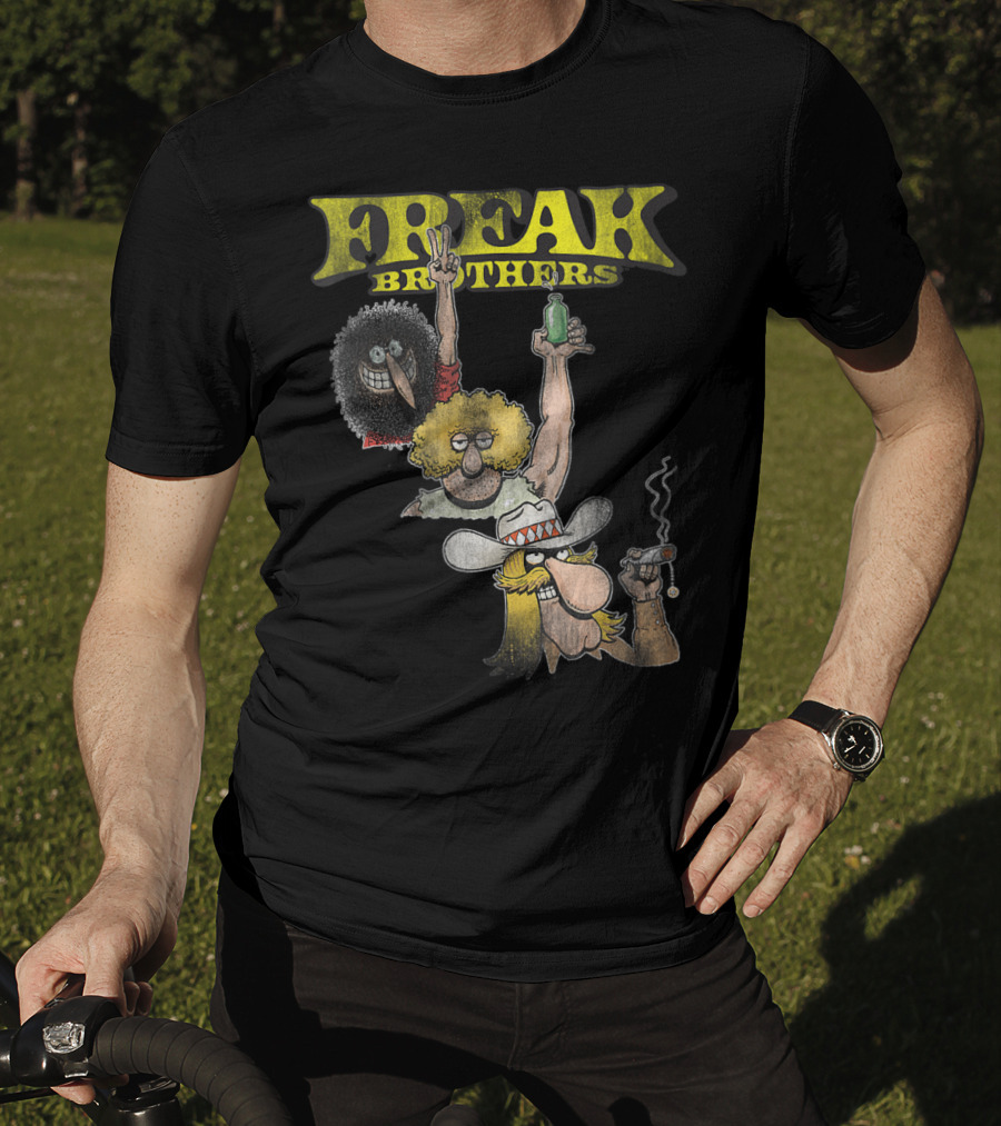 Freak Brothers Peace Bottle Cigar Duo T-Shirt