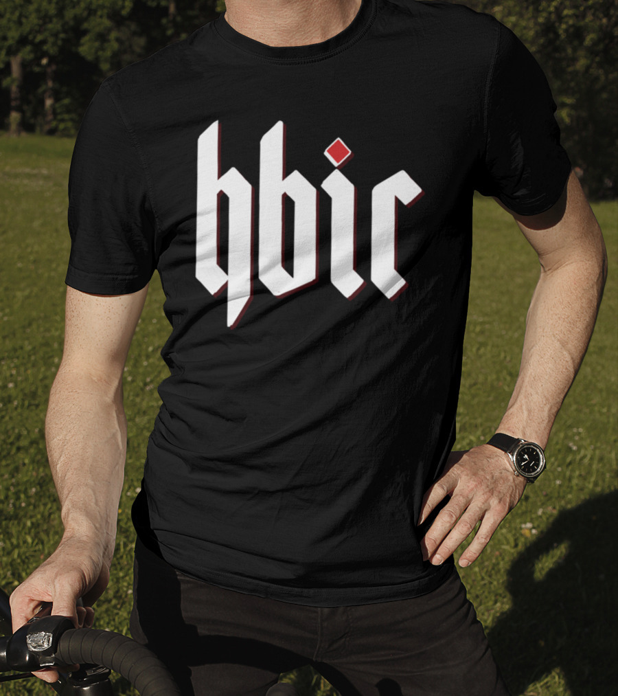Hbic Gothic Style Text With Red Diamond Accent T-Shirt